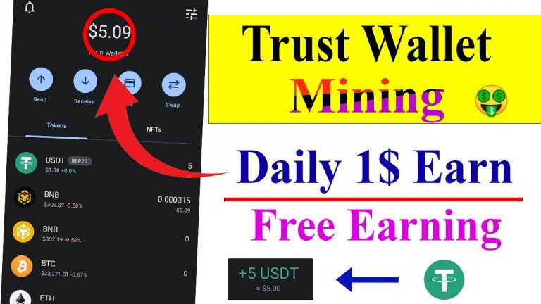 1$ daily earning free | best trust wallet mining 2023 | usdt mining website | real income today