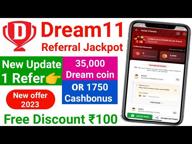 [2023] Dream11 Refer And Earn [New Program] | Dream11 Referral Code |Dream11 New Update Refer & Earn