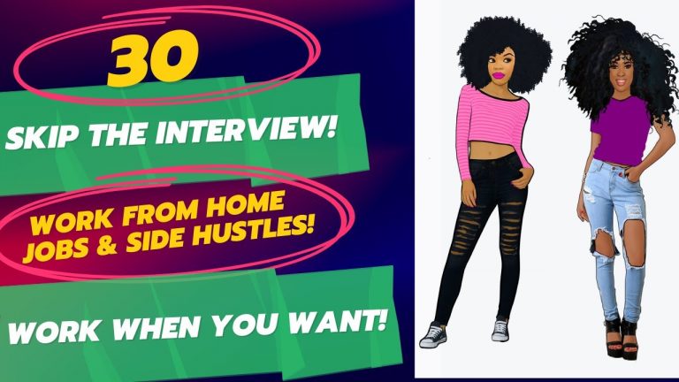 30 No Interview Work From Home Jobs & Side Hustles! Remote Jobs Hiring Now 2023 Work When You Want