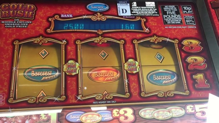 BARCREST – GOLD RUSH ARENA FRUIT MACHINE – 110% ON A RUN – UK ARCADES WESTON SUPER MARE OLYMPIA