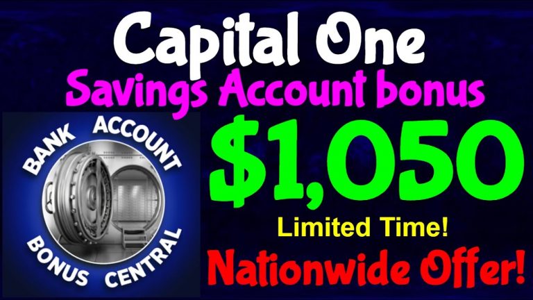 Capital One $1,050 Checking Account Bonus! Nationwide Offer! WORLD RECORD OFFER!