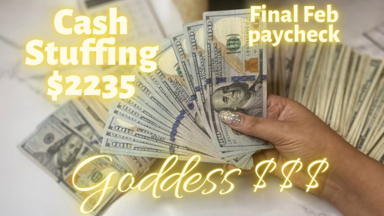 Cash Stuffing $2235 | Feb Week 4 paycheck | Sinkings Funds | Luxury & Self Care Savings Challenges