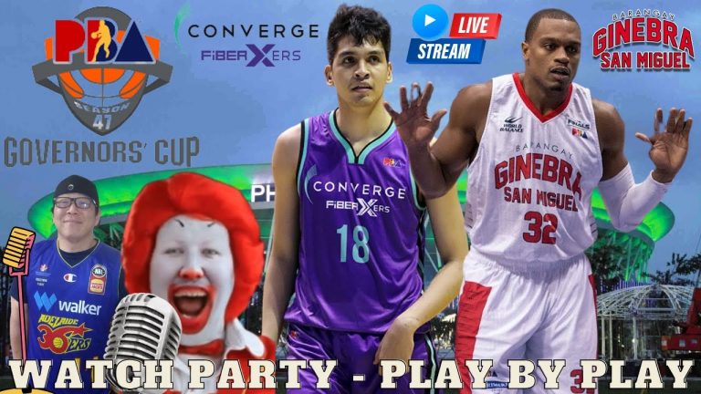 Converge FiberXers vs Barangay Ginebra San Miguel – PBA Governor’s Cup Live – Watch Party