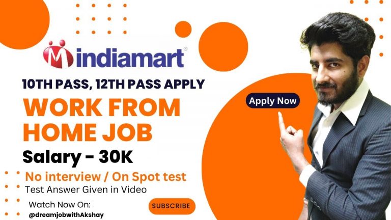 Genuine Work From Home Jobs: INDIAMART | 10th Pass Job | Part time job at home | Online job at home