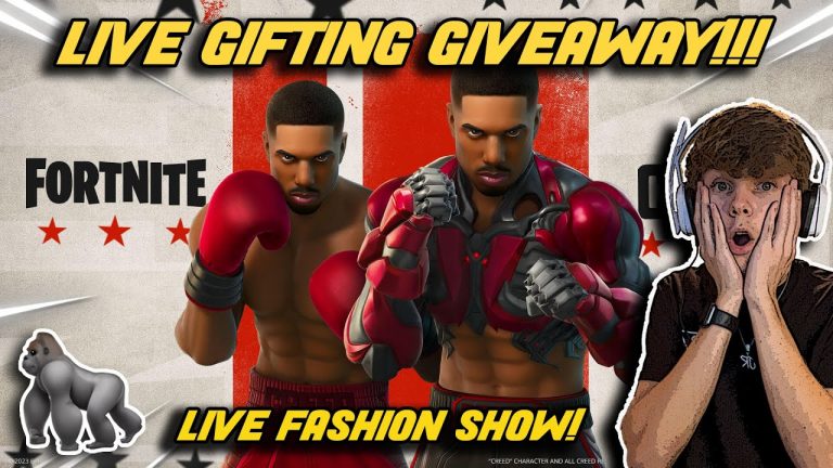 LIVE Fortnite Item Shop! Live FASHION SHOW and GIFTING GIVEAWAY! NEW CREED SKIN!