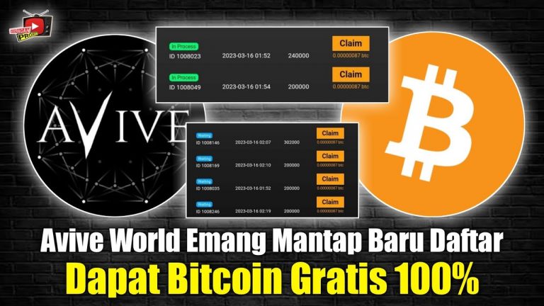 Makin Lama Makin Mantap Daftar Project Avive World Dapat Bonus Bitcoin Gratis, Avive Chain Mainnet