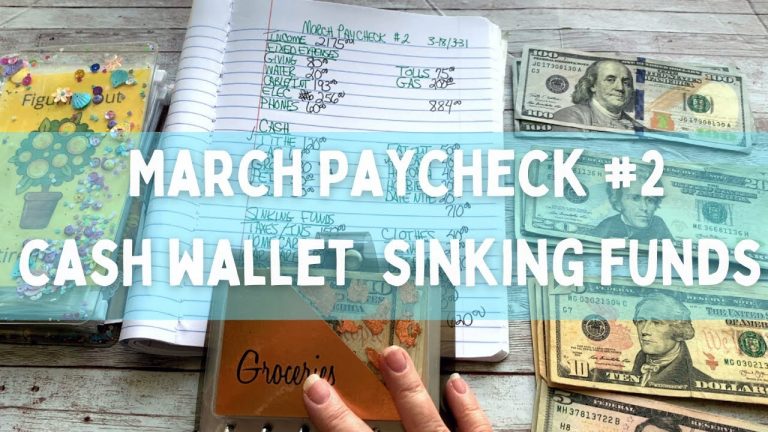 March Paycheck Budget #2 | Cash Wallet Stuffing Sinking FundsCrow Trinkets