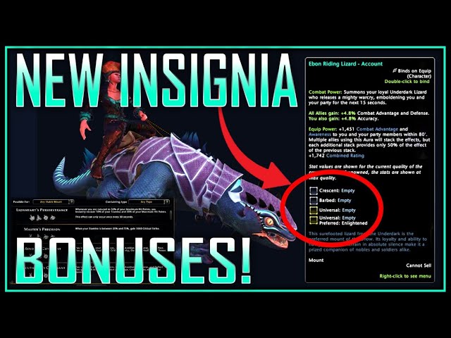 SNEAKY DEVS: New Best Insignia Bonuses BUT Only 3 Available on Mount! (bonus changes) – Neverwinter