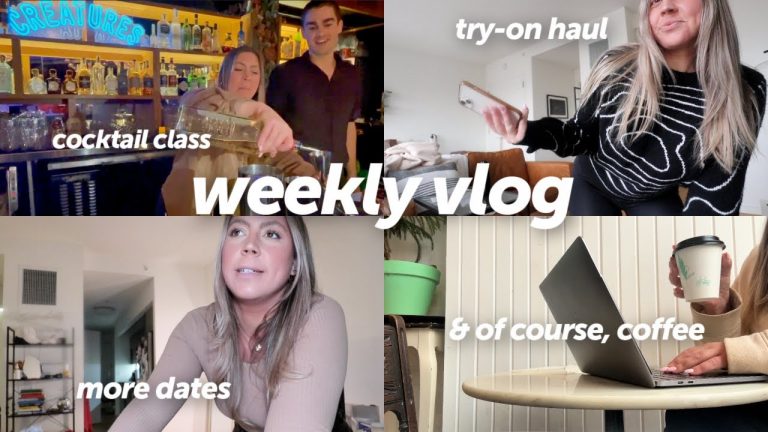 nyc weekly vlog: espresso martini class, another date, try-on haul, packing for LA