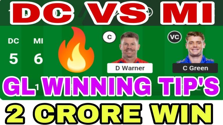 Dc vs mi t20 match dream11 Team l mi vs dc dream11 prediction l gl 2 crores win free prime