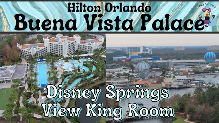 Hilton Orlando Buena Vista Palace Room Tour | 1 King Room with Disney Springs View | January 2023