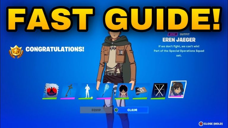 How To COMPLETE ALL EREN JAEGER QUESTS CHALLENGES in Fortnite! (Quests Skin Guide)