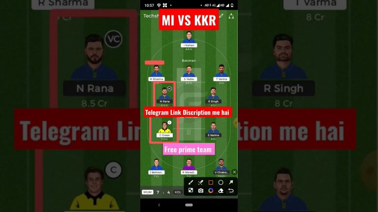 Mi vs kkr tata ipl t20 match dream11 Team l mum vs kol Fantafeat prediction l gl 2 crores win tips