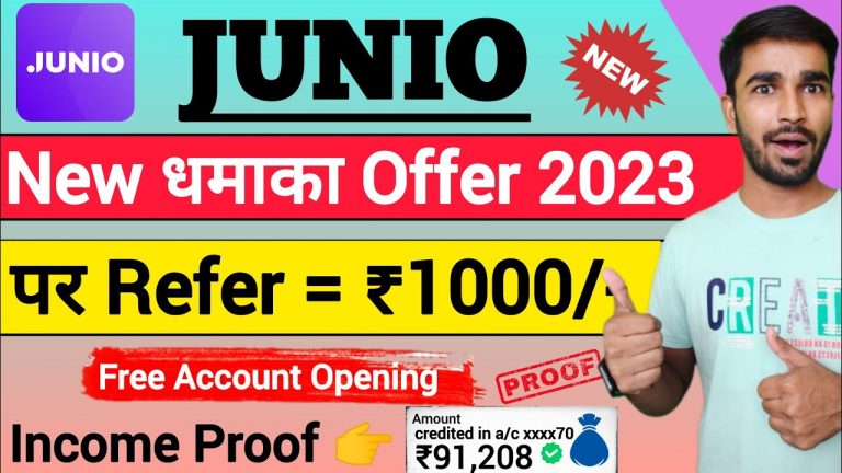 New earning app today | Junio app se paise kaise kamaye | refer and earn app today | refer and earn