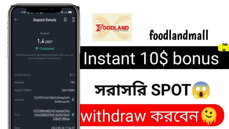 10$ #usdt foodlandmall Usdt investment sites || foodlandmall webSite Payment proof || Usdt