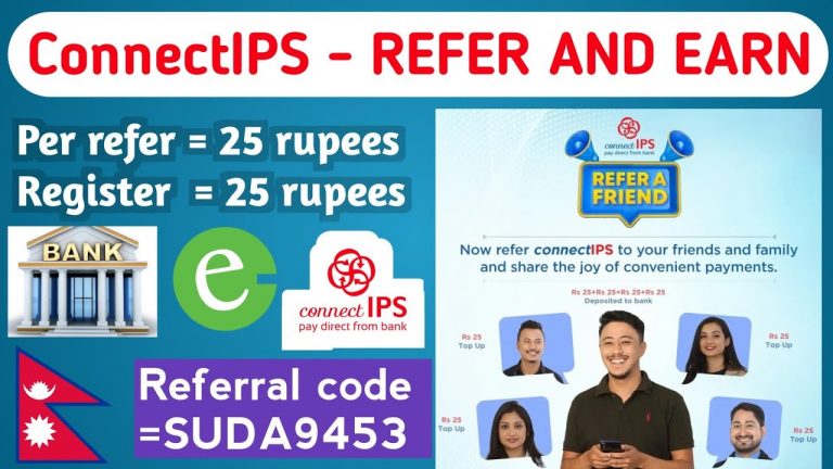 ConnectIPS refer and earn offer | New earning app in nepal 2080| Online job in nepal | connect ips