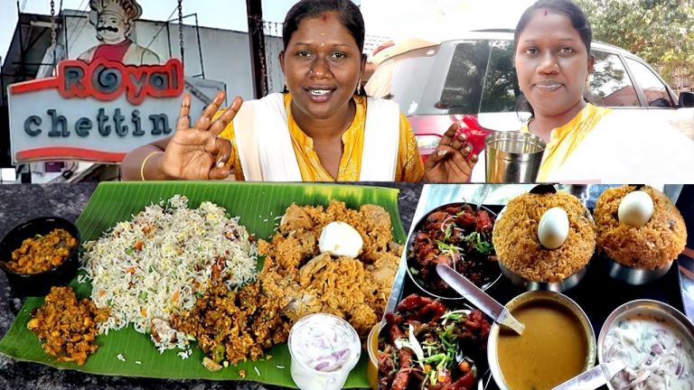 ERODE FAMOUS ROYAL CHETTINADU // FOOD REVIEW and REACTIONS IN TAMIL FOODIES DIVYA / CHICKEN BIRYANI