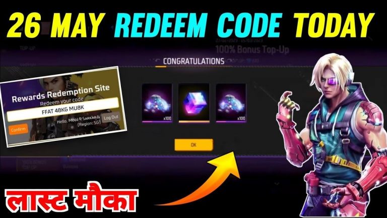 Free Fire Redeem Code Today 26 May 2023 Google pay Redeem Code Free Fire | Ff Code Today 26 May