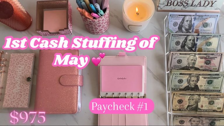 May 2023| $975 Cash Envelope Stuffing| May paycheck #1| Sinking funds| #cashenvelopestuffing