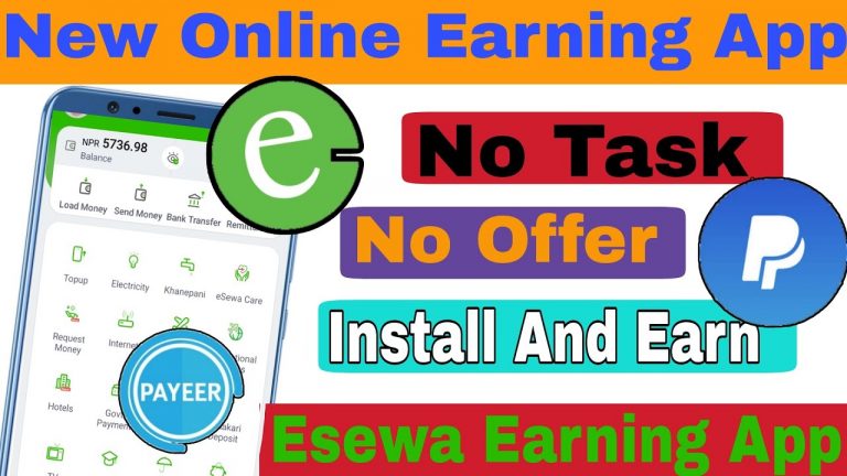 New Earning App || No Task & No Offer|| Use Internet From Mobile Earn Money|| Esewa Earning App