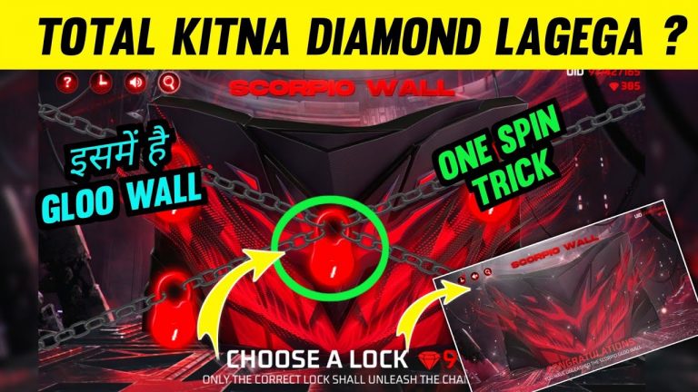 New Scorpio Wall Event Me Total Kitna Diamond Lagega ! Konse lock Me Gloo Wall Skin Milega Op Tricks