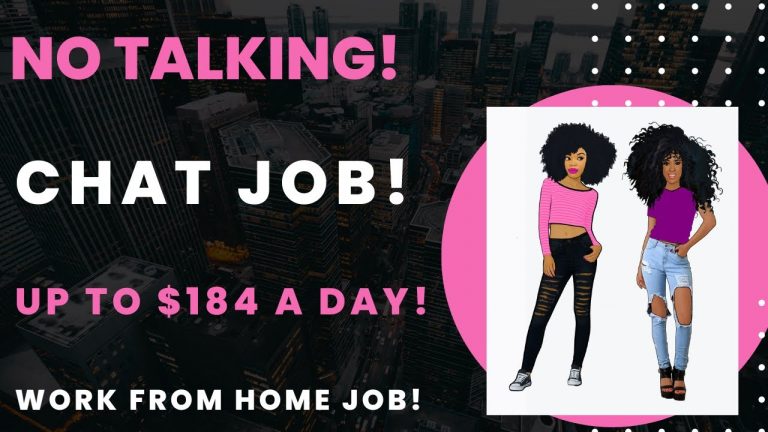 Non Phone Chat Job Work From Home Job Up To $184 A Day No Talking No Degree Online Job 2023