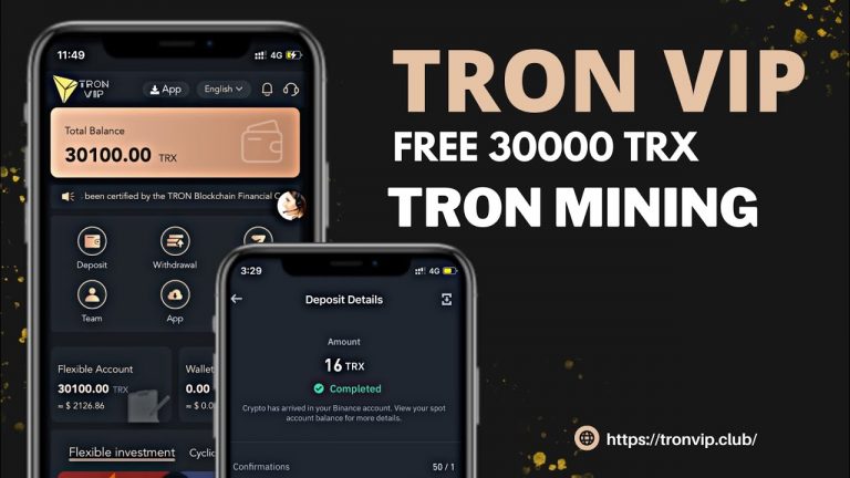 Tronvip.cfd Leases New trx Mining Site | Registers And Get 30000 Trx Bonus |TRX Income Website 2023