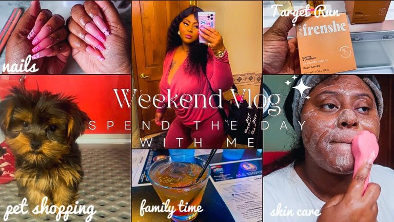 WEEKEND VLOG | TARGET SHOPPING,FAMILY TIME,PET SHOPPING, SKINCARE ROUTINE , LAMBO SPOTTING !