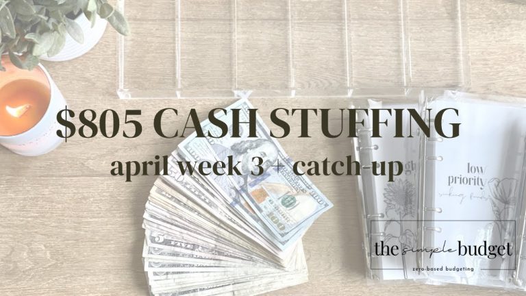 cash envelope stuffing | $805 | zero based budgeting | catch up