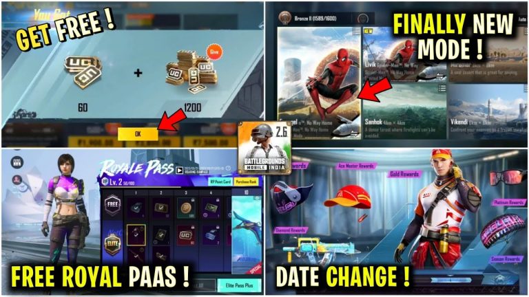 BGMI BIG CHANGES : NEW SPIDER-MAN MODE ADDED | FREE ROYAL PASS TRICK | FREE UC IN BGMI !