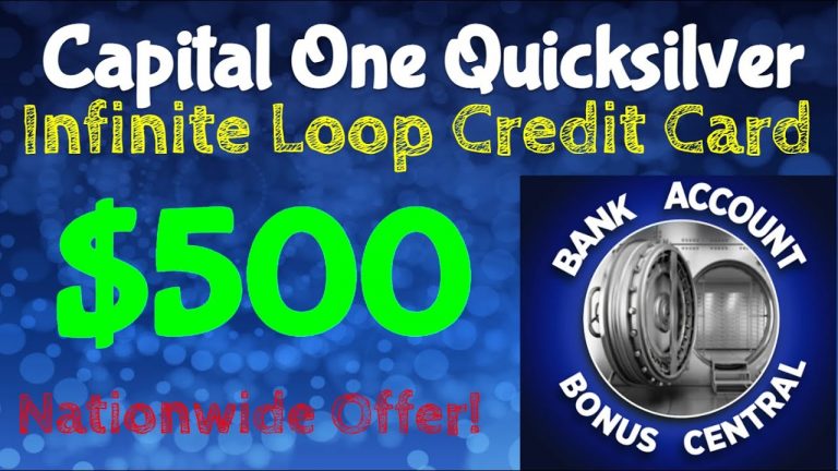 Capital One Quicksilver Credit Card $500 Infinite Loop Card Nationwide Offer! BEST SIDE HUSTLE 2023!