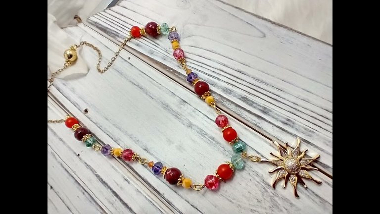 Colorful, Sun Necklace Made With Bargain Bead Box June 2023!