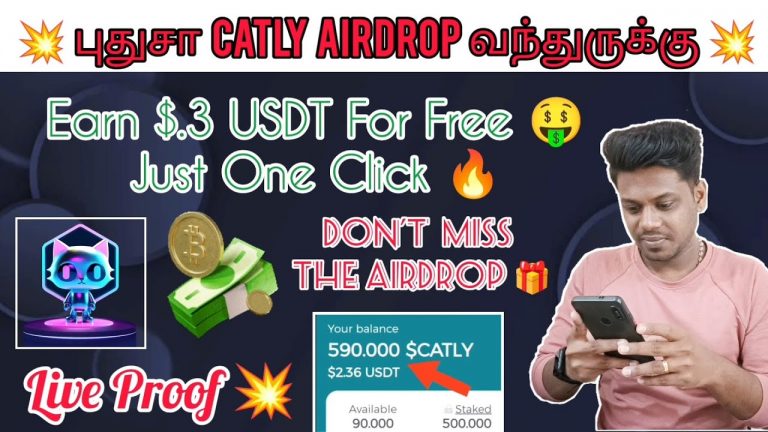 Earn $10 USDT For Free Tamil | New Catly Token Airdrop Launched |Earn Money Online| Earn Crypto