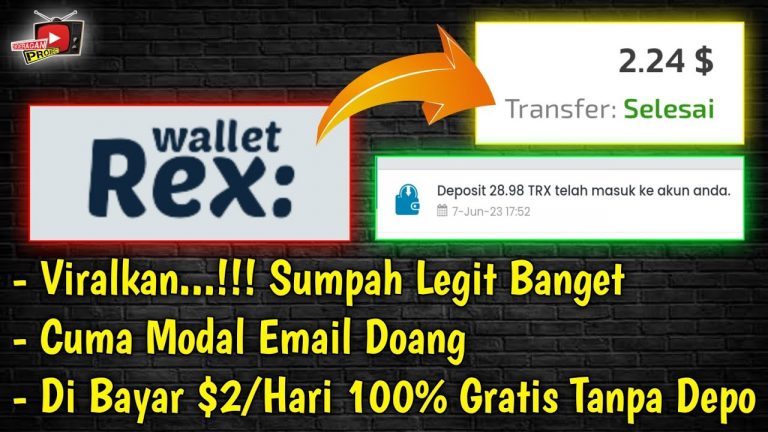 Rex Wallet Withdraw Website Penghasil Dollar Terbukti Membayar 100% Gratis Tanpa Deposit