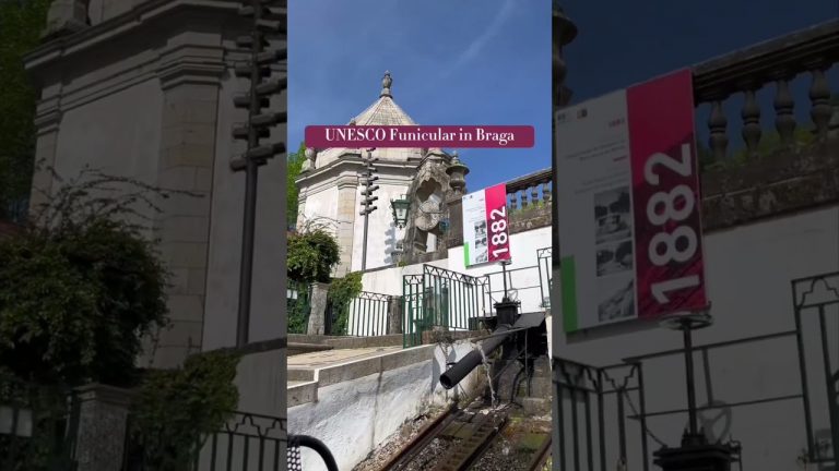 UNESCO World Heritage Funicular in Braga #shorts #travel #traveling #braga #portugal