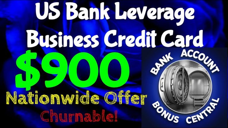 US BANK Leverage Business Credit Card $900 Sign-up bonus! Nationwide Offer! Get Paid to pay bills!