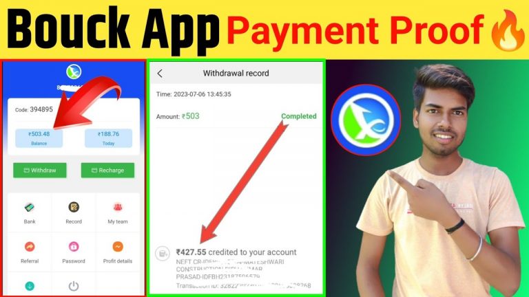 Bouck App Payment Proof | Bouck App Withdrawal | Refer and Earn | Free Loot