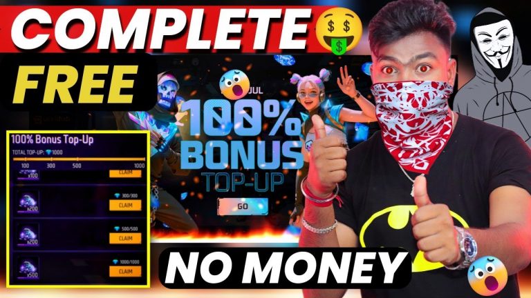 How To Complete 100% Bonus Diamond Top Up Event For Free | Free Fire Free Diamond New Trick