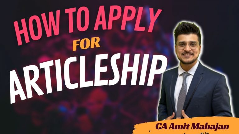 How to apply for Articleship? | CA Amit Mahajan