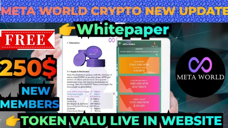 META WORLD CRYPTO NEW UPDATE WHITEPAPER & TOKEN VALU LIVE IN WEBSITE