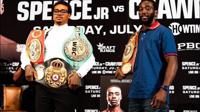 TERENCE CRAWFORD VS ERROL SPENCE JR MAKES SON BLOCKS MOTHER NUMBER FOR PICKING ERROL TO WIN **