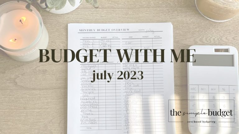 budget with me | july 2023 | zero based budget