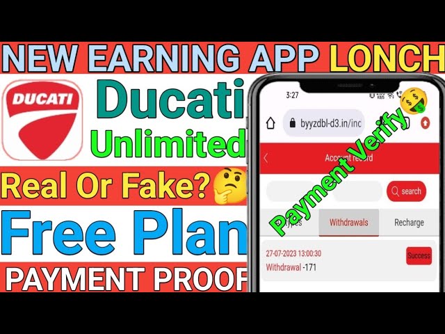 Ducati App | Ducati App Payment Verify | Daily Income Daily Withdrawal……