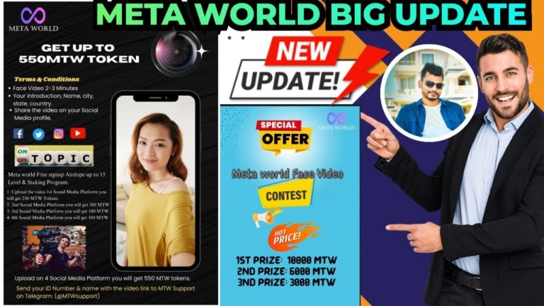 META WORLD CRYPTO NEW OFFER ALL MEMBERS FREE 550 MTW TOKEN