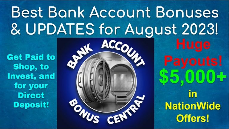 Over $5,000 in Best Bank Account bonuses for August 2023! Get Paid to Shop, Invest & direct deposit!