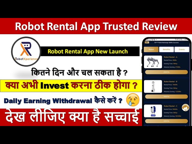 Robot Rentals App Real or Fake | Robot Rental App New Update Robot Rentals App Payment Proof