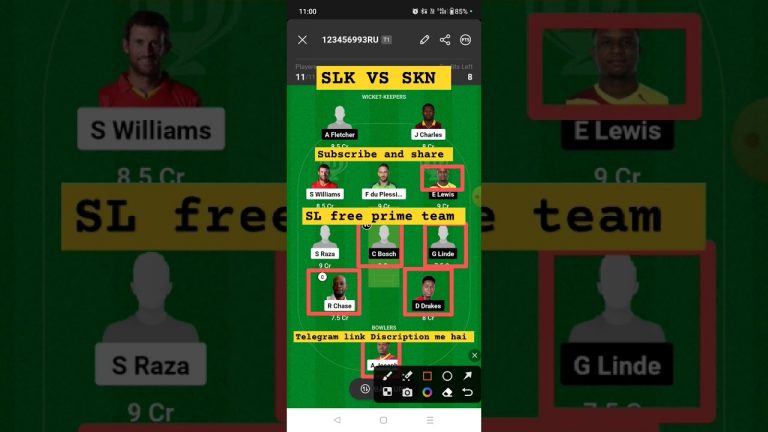 Slk vs skn l skn vs slk dream11 team l gl sl free prime team l 5 lakhs free giveaway l gl 1cr win
