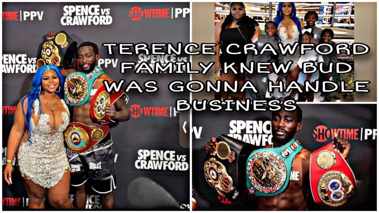 TERENCE CRAWFORD FAMILY RING SIDE YELLS FINISH HIM BUD HE SAID YOU TOO SMALL BIG FISH GOT CAUGHT