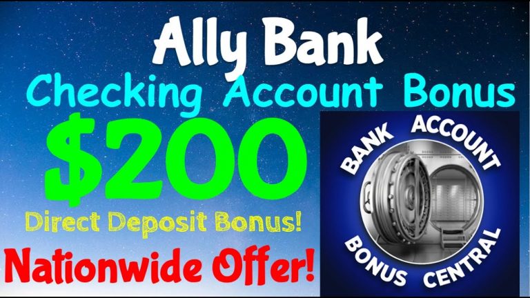 Ally Bank $200 Checking Account Bonus! Limited Time Offer Nationwide Offer! #getpaid!