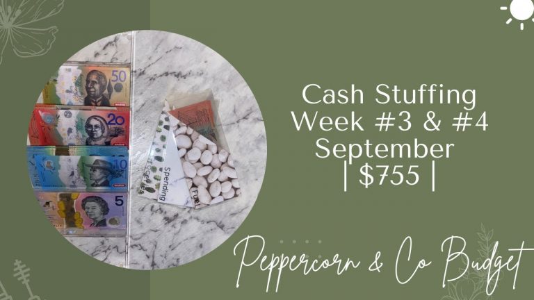 Cash Stuffing $755 | Week #3 & #4 September | Budgeting | Single Income | Cash Envelope Method